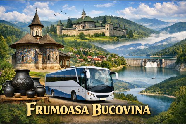 NOU: FRUMOASA BUCOVINA 3zile Plecari din Galati/Braila: 01mai,10iulie, 04septembrie,09octombrie 2026