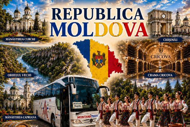 REPUBLICA MOLDOVA (3zile) Plecare din Galati/Braila : 01 septembrie 2026