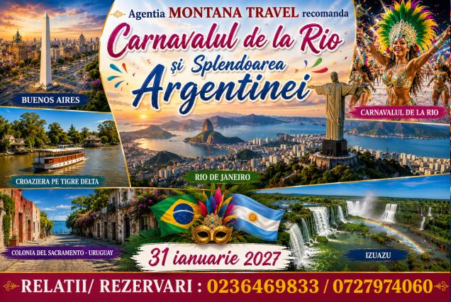 CARNAVALUL DE LA RIO Plecare:31ianuarie 2027